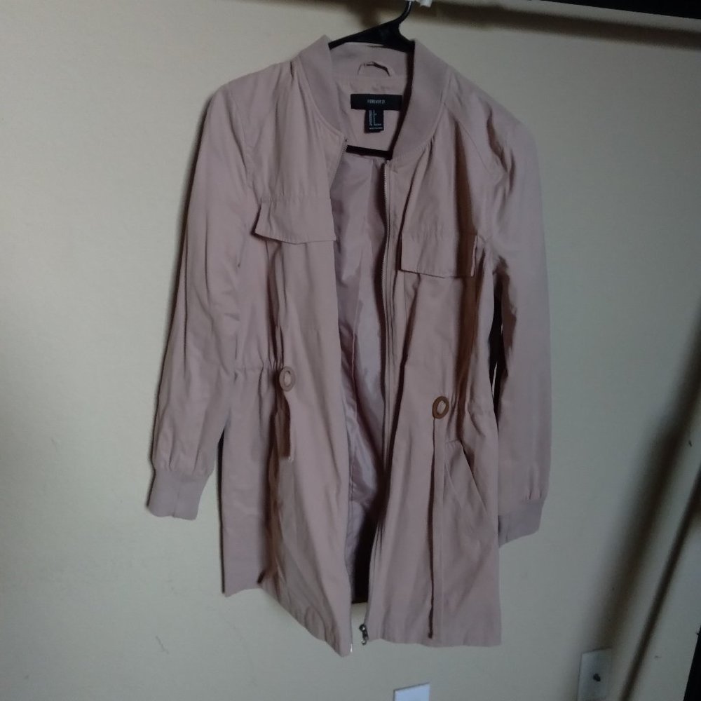Forever 21 Light Dusty Pink Parka/Anorak Jacket Size Small